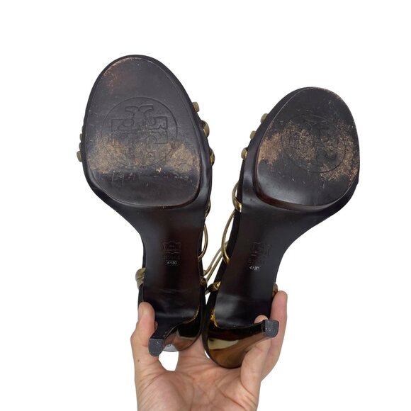 Tory Burch Hanni Bronze/Brown High heel sandal Women’s size 8.5 - Picture 7 of 12